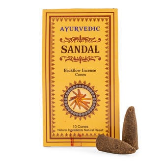 Cônes d'Encens Bois de Santal Ayurvedic Backflow