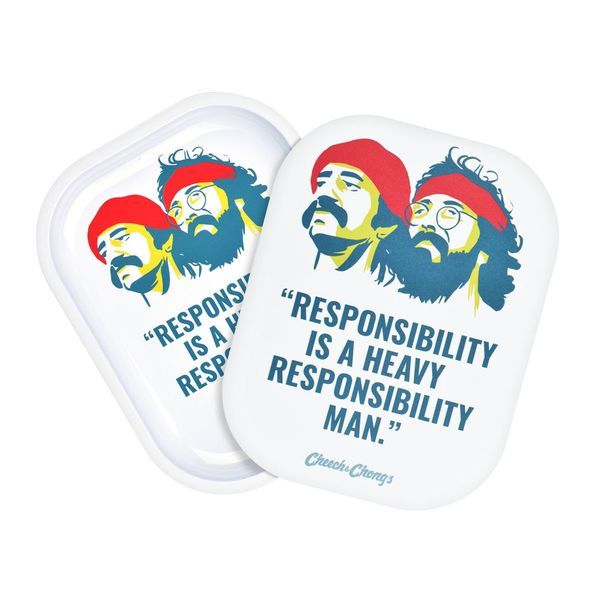 Metal Rolling Tray With Lid Mini (Cheech & Chong x Pulsar)