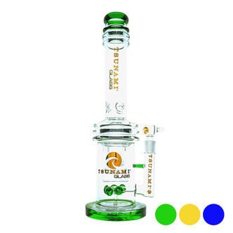 Bang Button Double Honeycomb Perc 16'' (Tsunami Glass)