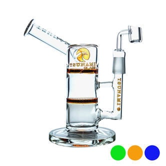 Pipe à Dab Side Neck Honey Turbine 9" (Tsunami Glass)