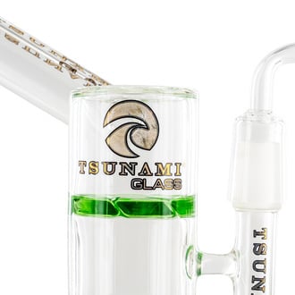 Pipe à Dab Side Neck Honey Turbine 9" (Tsunami Glass)