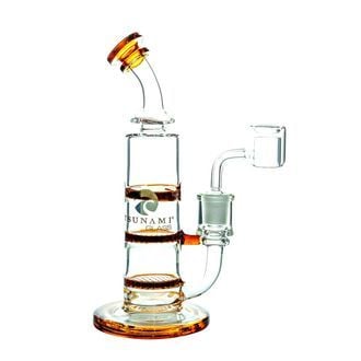 Pipe à Dab Double Honeycomb Turbine 8″ (Tsunami Glass)