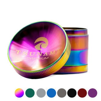 Dry Herb Grinder 50mm (Tsunami Glass)
