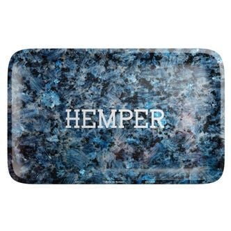 Rolling Tray ''Luxe Marble'' Black/Blue (Hemper)