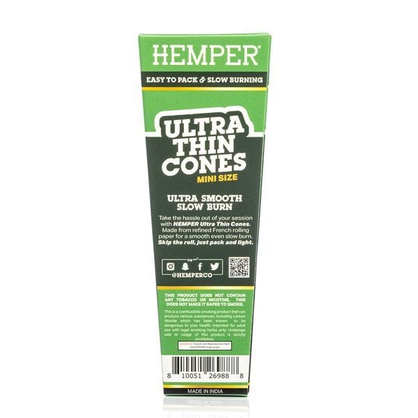 Ultra Thin Brown Mini Cones (Hemper) 10pk