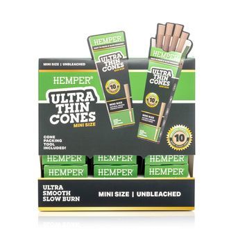 Ultra Thin Brown Mini Cones (Hemper) 10pk