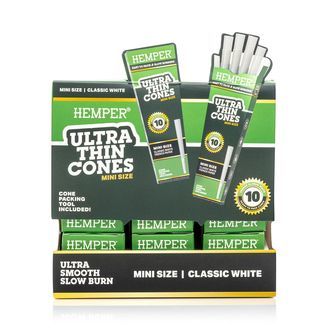 Ultra Thin White Mini Cones (Hemper) 10pk