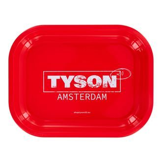 Plateau de roulage en métal rouge ''Tyson Amsterdam'' (TYSON 2.0)
