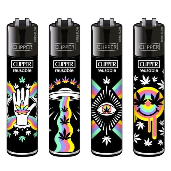 Briquet Clipper 420 Rainbow