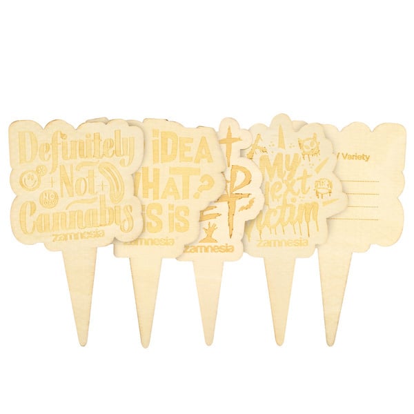 Étiquette pour pot en bois (Zamnesia)