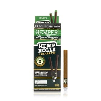 Feuilles king size + Embout en verre 2PK (Hemper)