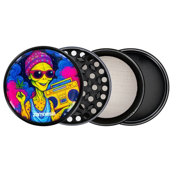 Collection Grinder en métal Area 420 (Zamnesia) - 4 parties Ø63mm