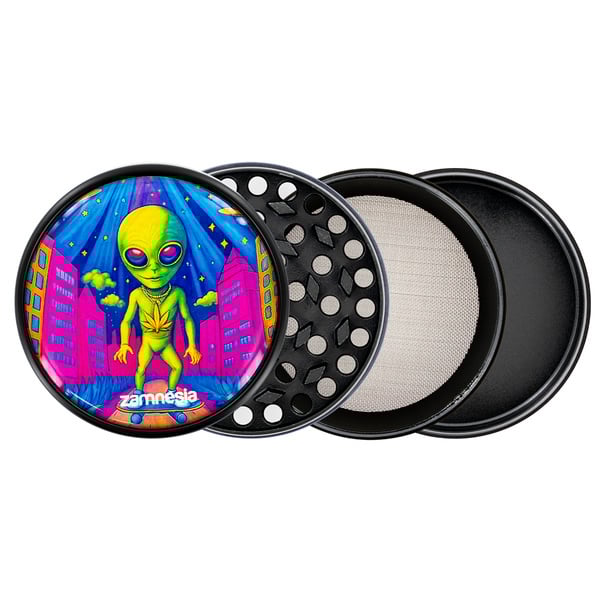 Collection Grinder en métal Area 420 (Zamnesia) - 4 parties Ø63mm