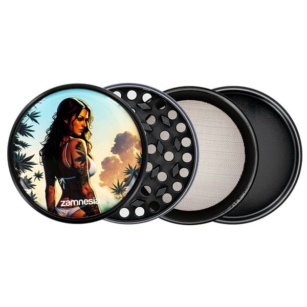 Collection de Grinders en métal Bad Bitches (Zamnesia) - 4 parties Ø63mm