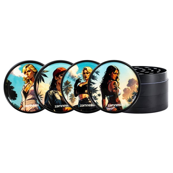 Collection de Grinders en métal Bad Bitches (Zamnesia) - 4 parties Ø63mm