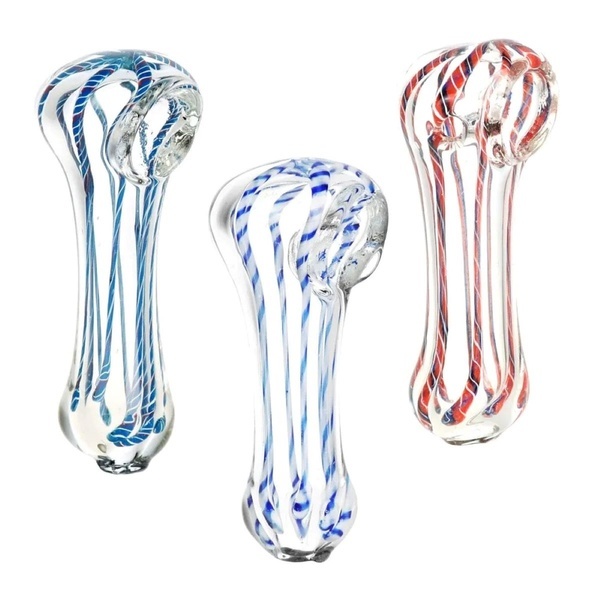 Small Striped Glass Spoon Pipe 