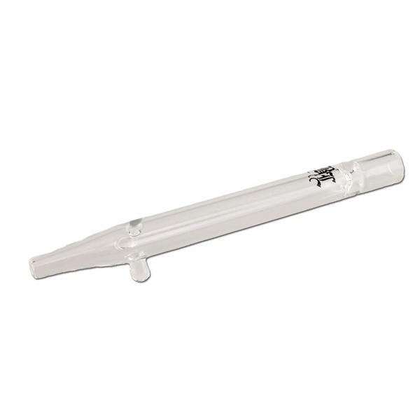 One-Hitter en Verre avec Repose-Pipe (Black Leaf)