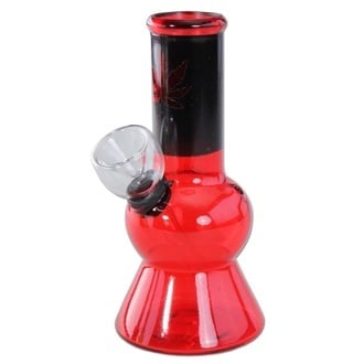 Mini Bang Feuille de Cannabis (Rouge)