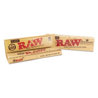 Feuilles à Rouler RAW Connoisseur King Size + Cartons Préroulés