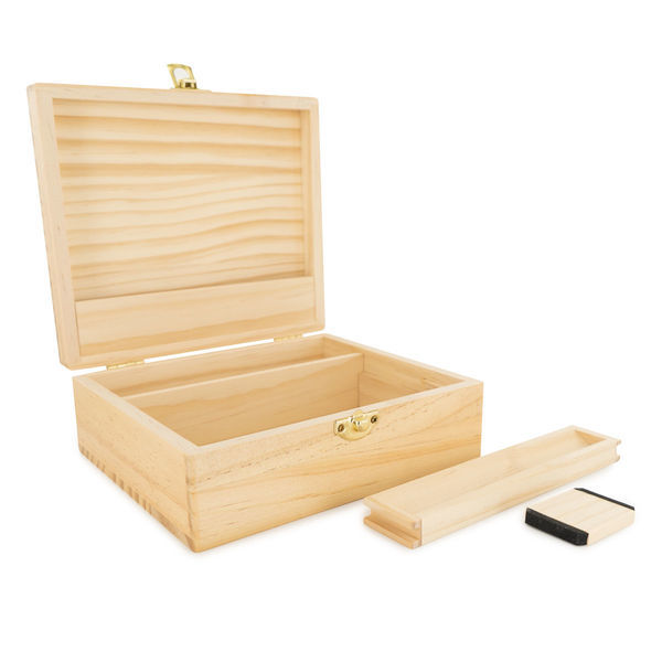 Boite en bois fumeurs, petite boite en bois de rangement pour rouler.