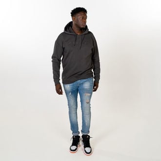 Sweat à capuche brodé Zamnesia | Gris