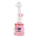 Bang en verre rose transparent (Breit)