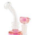 Bang en verre rose transparent (Breit)