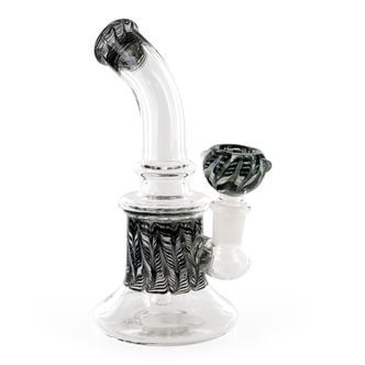 Bubbler en verre (Black Leaf)