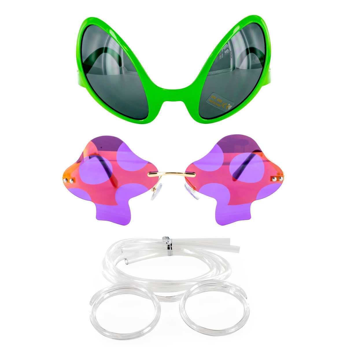 Lunettes De Soleil Fun Colorées - Lot De 10 Paires Style Bonbon Pour Fête, Carnival Et Déguisement