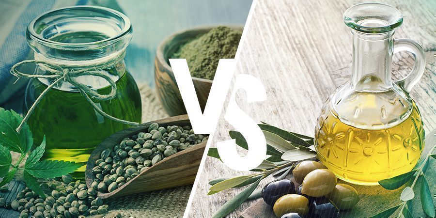 CBD HUILE DE GRAINES DE CHANVRE VS HUILE D’OLIVE