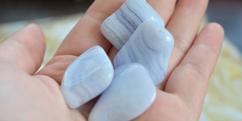 Poissons - Agate dentelle bleue
