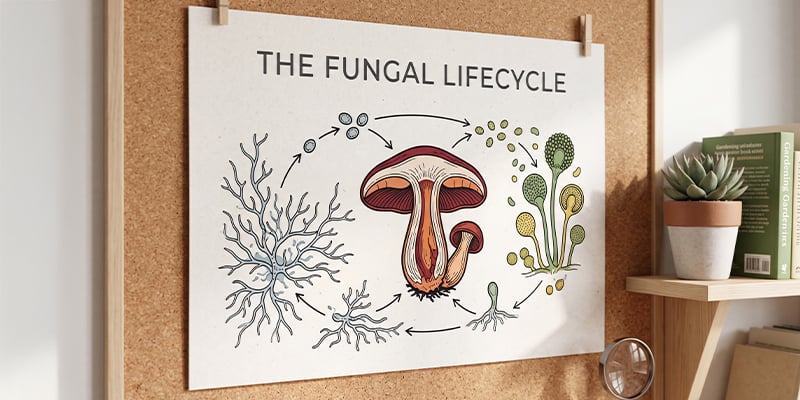 Le cycle de vie des champignons hallucinog&egrave;nes en ext&eacute;rieur