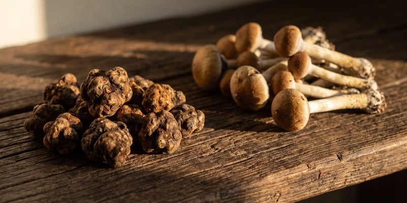 Truffes magiques versus champignons magiques Truffes magiques versus champignons magiques