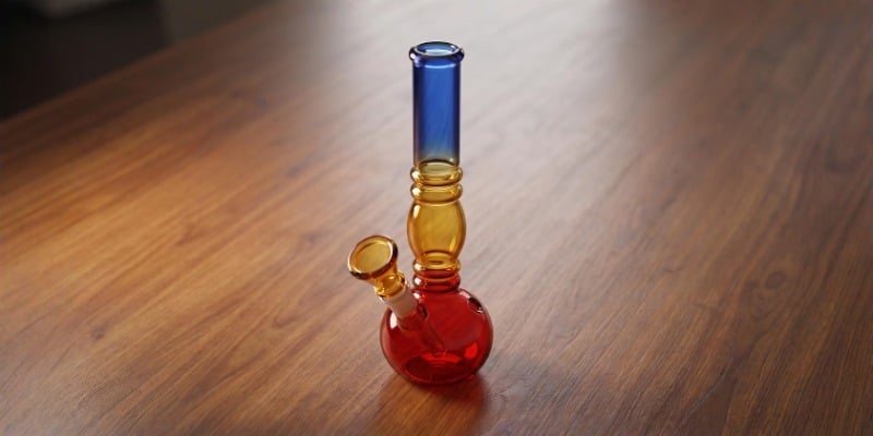 Glass Bong Rasta Straight