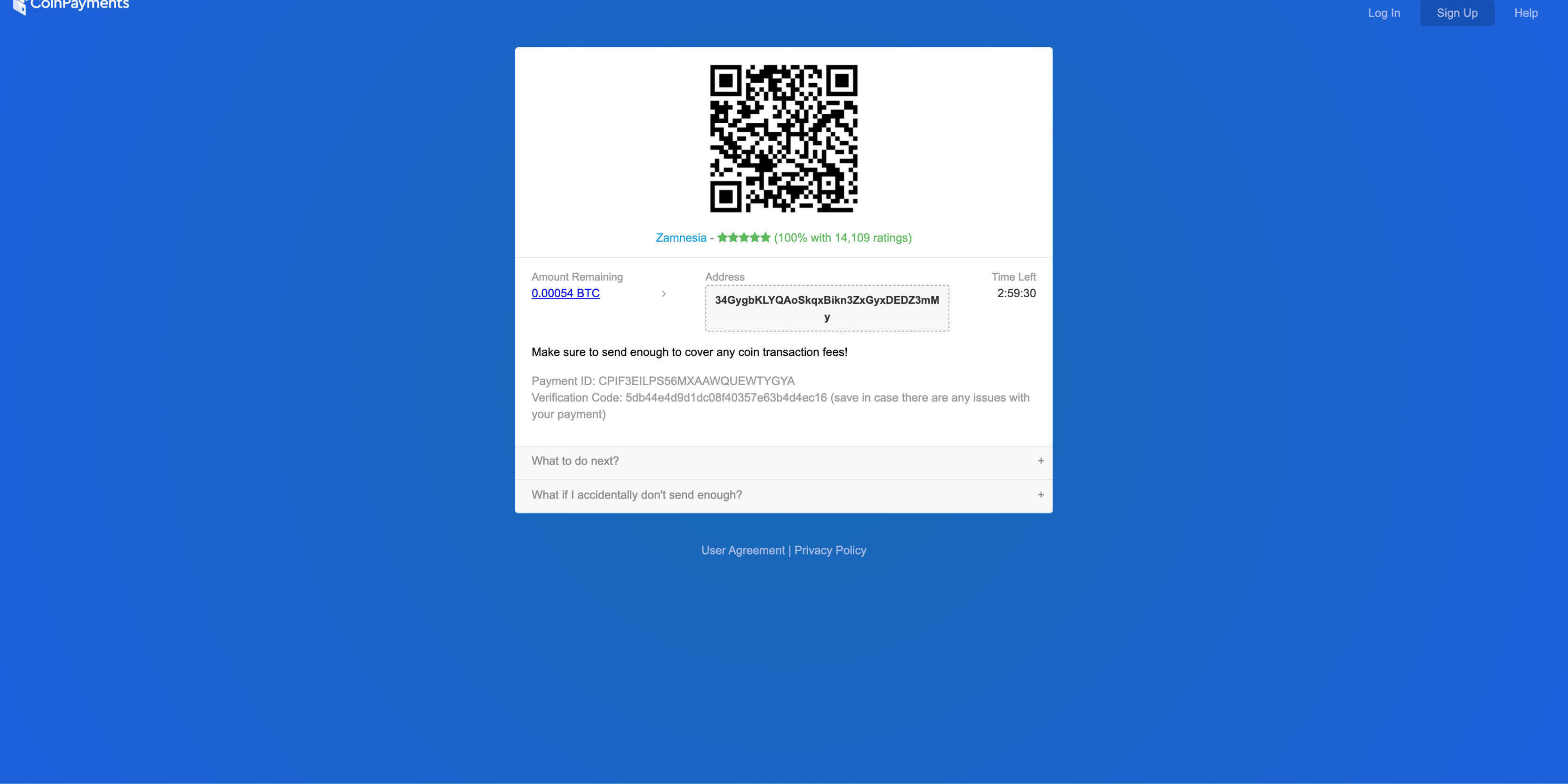 L'Adresse Bitcoin De Zamnesia