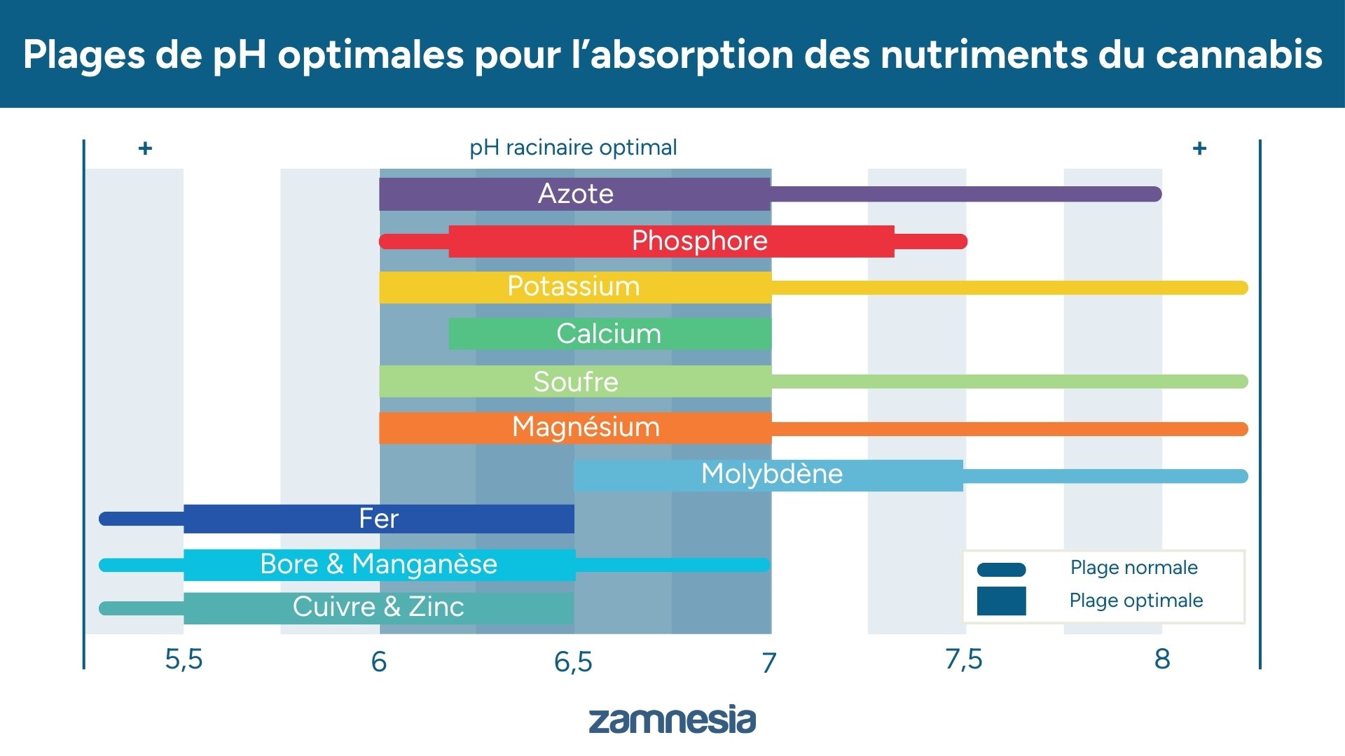 Plages de pH optimales pour l’absorption des nutriments du cannabis