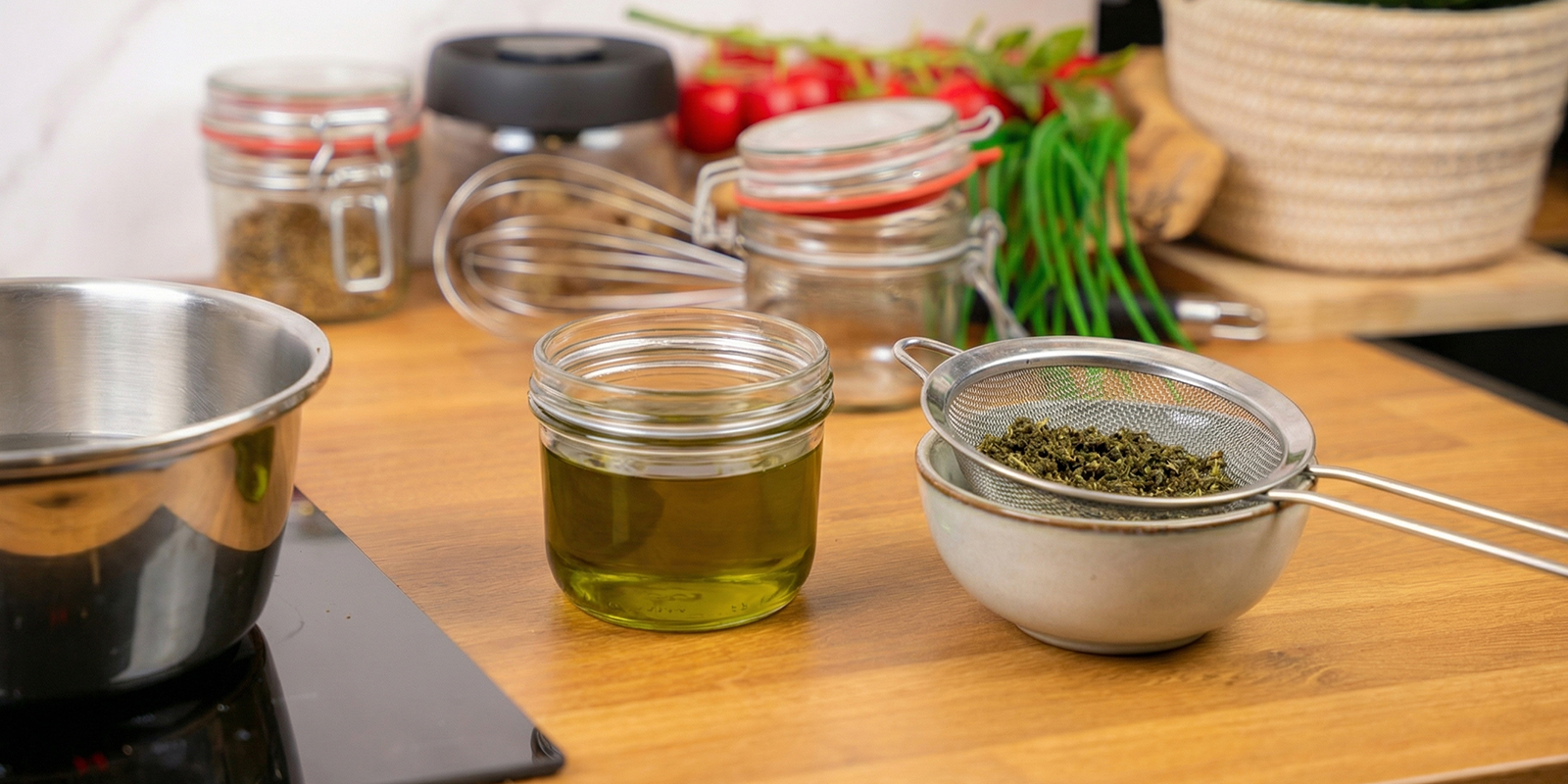 Préparez l’huile d’olive infusée au cannabis Préparez l’huile d’olive infusée au cannabis
