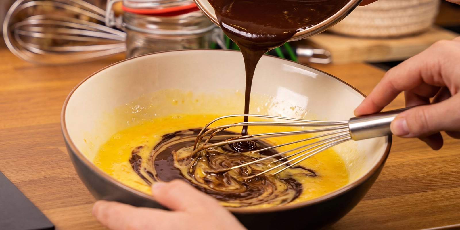 Réunir les ingrédients humides