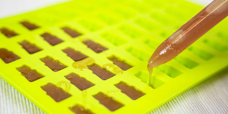 Moulez Les Oursons : À L’Aide D’Un Compte-Gouttes Ou D’Une Pipette, Remplissez Les Moules En Silicone Avec Le Mélange Gélifié