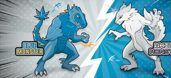 Blue Monster vs White Monster : Le Combat Du Siècle
