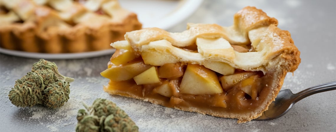 Tarte aux pommes infusée au cannabis